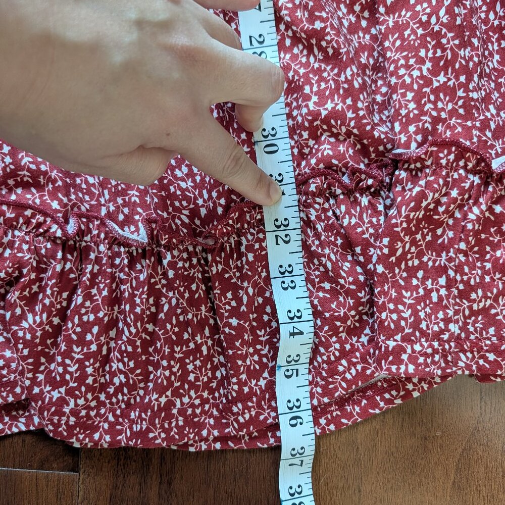 Red floral racerback resort vacation dress size M - Picture 5 of 5
